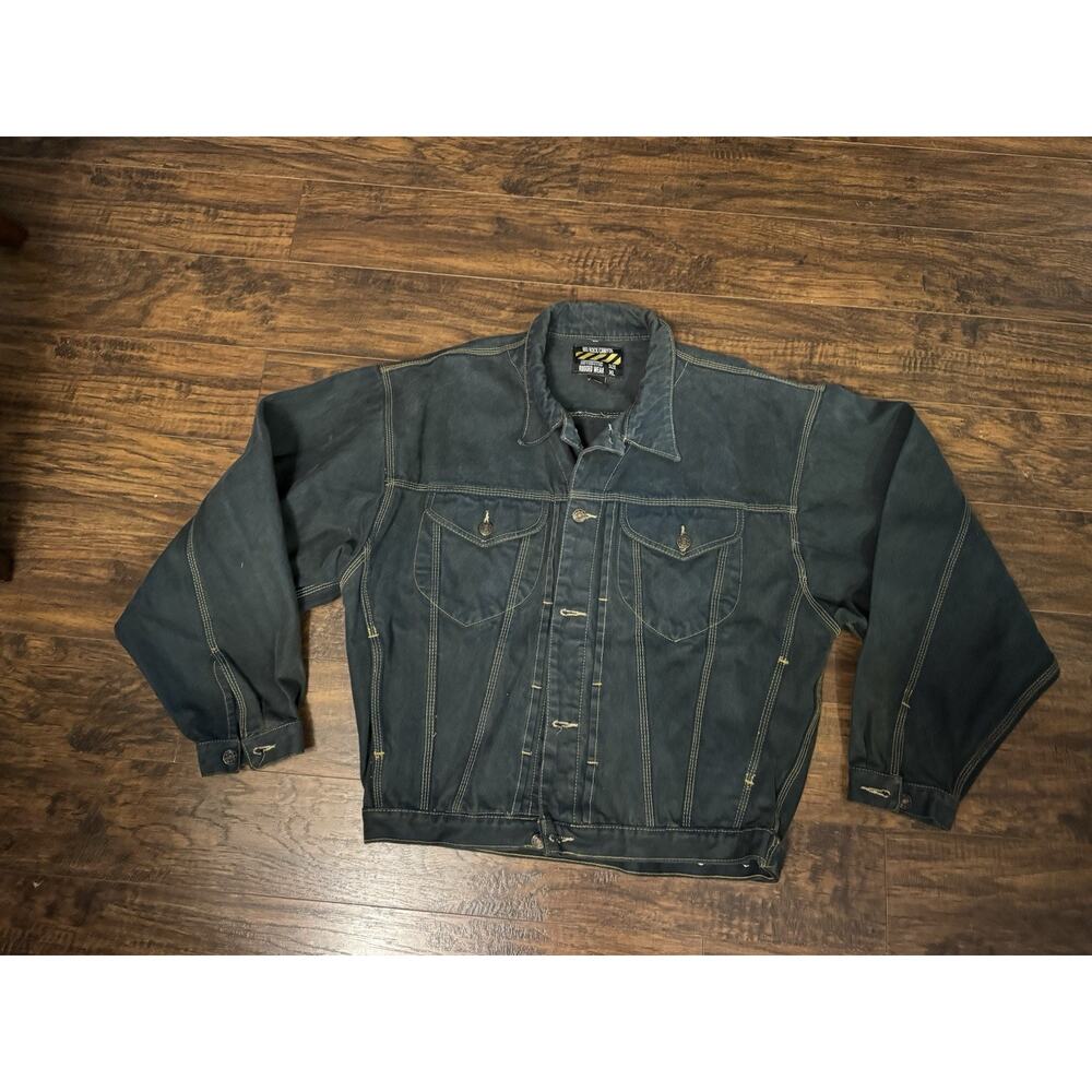 Phat Pharm Big Rock Canyon Men’s Size XL Blue Jean Jacket Medium Wash Denim
